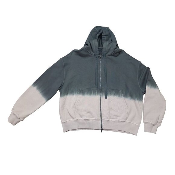 ATM Anthony Thomas Melillo Full Zip Hoodie XS Gray Dip Dye French Terry Pockets - Picture 6 of 16